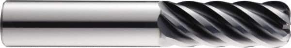 SGS - 5/8", 6 Flute, Single End, Solid Carbide, 0.09" Corner Radius End Mill - 3-1/2" OAL, 41° Helix, Right Hand Flute, 1-5/8" LOC, Right Hand Cut - Americas Industrial Supply