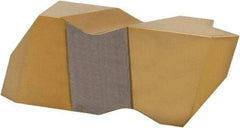 Hertel - ITF2 Grade HC120, Internal/External Partial Profile 60° Threading Insert - 0.6 to 1.75mm & 14 to 44 TPI Ext Pitch, 10 to 20mm & 12 to 24 TPI Int Pitch, Left Hand Insert, TiN Finish, Carbide - Americas Industrial Supply