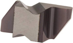 Tool-Flo - 3031FLR Grade AC50, 1/16" Cutting Width Carbide Grooving Insert - 1/8" Max Depth of Cut, Left Hand, 0.031" Corner Radius, AlTiN Finish - Americas Industrial Supply
