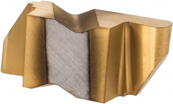 Hertel - 3047IR Grade HC335, 2.39mm Cutting Width Carbide Grooving Insert - 4.57mm Max Depth of Cut, Right Hand, 0.047" Corner Radius, TiN Finish - Americas Industrial Supply