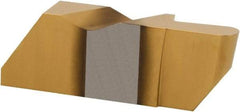 Hertel - 3031IRD Grade HC120, 1.57mm Cutting Width Carbide Grooving Insert - 1/8" Max Depth of Cut, Left Hand, 0.031" Corner Radius, TiN Finish - Americas Industrial Supply