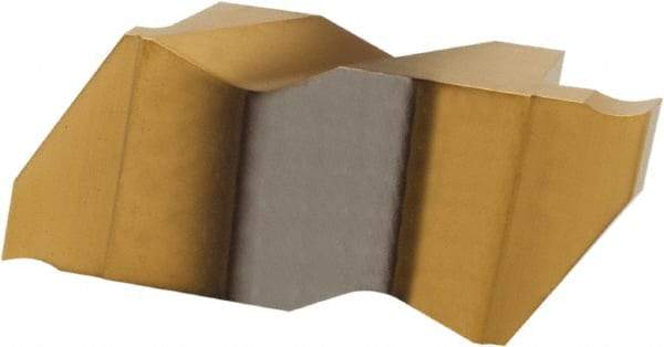 Hertel - 3189IGD K Grade HC120, 4.8mm Cutting Width Carbide Grooving Insert - 1/4" Max Depth of Cut, Left Hand, TiN Finish - Americas Industrial Supply