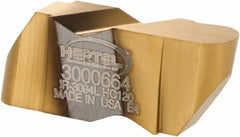 Hertel - 3094IR Grade HC120, 4.8mm Cutting Width Carbide Grooving Insert - 4.57mm Max Depth of Cut, Left Hand, 3/32" Corner Radius, TiN Finish - Americas Industrial Supply