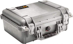 Pelican Products, Inc. - 13" Wide x 6-53/64" High, Clamshell Hard Case - Silver, Polyethylene - Americas Industrial Supply