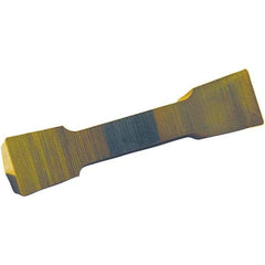 Tool-Flo - 375VDB Grade GP50E, 9.53mm Cutting Width Carbide Grooving Insert - Neutral, 3/16" Corner Radius, TiN Finish - Americas Industrial Supply