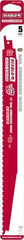Freud - 12" Long x 1" Thick, Bi-Metal Reciprocating Saw Blade - Tapered Profile, 6 to 12 TPI, Toothed Edge, Universal Shank - Americas Industrial Supply