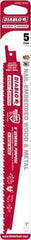 Freud - 9" Long x 0.98" Thick, Bi-Metal Reciprocating Saw Blade - Straight Profile, 8 to 14 TPI, Toothed Edge, Universal Shank - Americas Industrial Supply