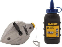 DeWALT - 100' Long Reel & Chalk Set - Blue, Includes 4 oz Blue Chalk - Americas Industrial Supply