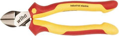 Wiha - 8" OAL, 0.098" Capacity, Diagonal Cutter - Cushion Grip Handle - Americas Industrial Supply