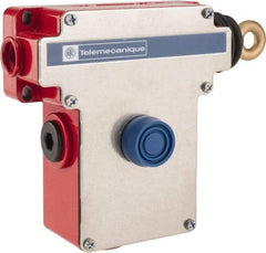 Telemecanique Sensors - 10 Amp, 2NO/2NC Configuration, Right Hand Operation, Rope Operated Limit Switch - Pushbutton Reset, Rope Pull, No Pilot Light, 300 VAC - Americas Industrial Supply