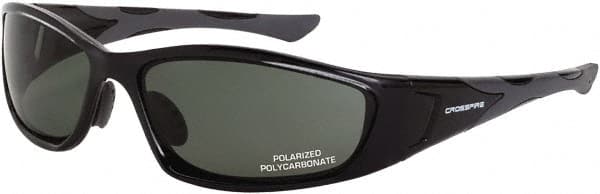 CrossFire - Blue Mirror Lenses, Framed Polarized Glasses - Americas Industrial Supply