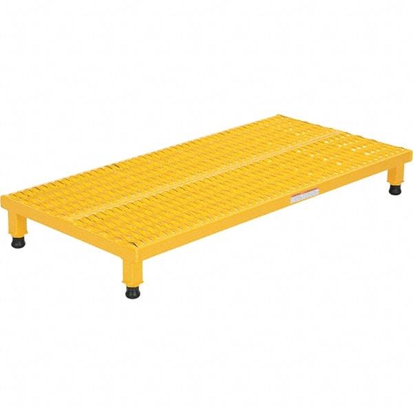 Vestil - 5" High x 24" Wide x 48" Deep, Yellow Step Stand - Steel, 500 Lb Capacity - Americas Industrial Supply