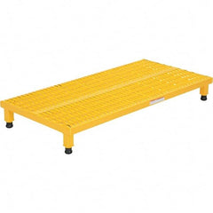 Vestil - 5" High x 24" Wide x 48" Deep, Yellow Step Stand - Steel, 500 Lb Capacity - Americas Industrial Supply