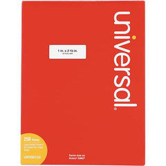 UNIVERSAL - 2-5/8" Long, White Paper Laser Label - For Inkjet Printers, Laser Printers - Americas Industrial Supply