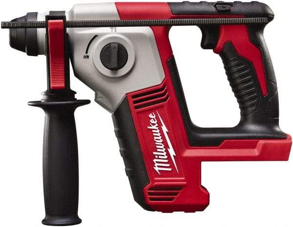 Milwaukee Tool - 18 Volt SDS Plus Chuck Cordless Rotary Hammer - 0 to 7,000 BPM, 0 to 1,300 RPM, Reversible - Americas Industrial Supply