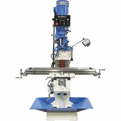 Summit - 9" Table Width x 49" Table Length, Electronic Variable Speed Control, 3 Phase Knee Milling Machine - R8 Spindle Taper, 3 hp - Americas Industrial Supply