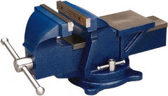 Wilton - 5" Jaw Width, 5" Opening Capacity, 2-1/2" Throat Depth, Steel Swivel Bench Vise - Bolt Down Base Attachment - Americas Industrial Supply