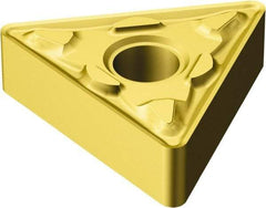 Sandvik Coromant - TNMG432 MM Grade 2015 Carbide Turning Insert - TiCN/AI2O3/TiN Finish, 60° Triangle, 1/2" Inscr Circle, 3/16" Thick, 1/32" Corner Radius - Americas Industrial Supply