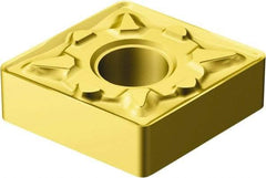 Sandvik Coromant - CNMG642 MM Grade 2025 Carbide Turning Insert - TiCN/AI2O3/TiN Finish, 80° Diamond, 3/4" Inscr Circle, 1/4" Thick, 1/32" Corner Radius - Americas Industrial Supply
