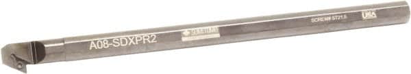 Sumitomo - 0.85" Min Bore Diam, 10-1/2" OAL, 5/8" Shank Diam, A-SDXP Indexable Boring Bar - DPMT 21.51 Insert, Screw Holding Method - Americas Industrial Supply