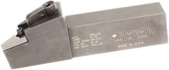 Sumitomo - MVJN, Right Hand Cut, -3° Lead Angle, 1-1/4" Shank Height x 1-1/4" Shank Width, Negative Rake Indexable Turning Toolholder - 6" OAL, VNMG 432 Insert Compatibility, Series Multi-Option - Americas Industrial Supply