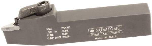 Sumitomo - MVVN, Neutral Cut, 17.5° Lead Angle, 1" Shank Height x 1" Shank Width, Negative Rake Indexable Turning Toolholder - 6" OAL, VNMG 332 Insert Compatibility, Series Multi-Option - Americas Industrial Supply