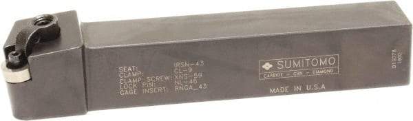 Sumitomo - MRGN, Right Hand Cut, 3/4" Shank Height x 3/4" Shank Width, Negative Rake Indexable Turning Toolholder - 4-1/2" OAL, RNMG 43 Insert Compatibility, Series Multi-Option - Americas Industrial Supply