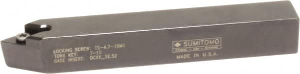 Sumitomo - SDPC, Neutral Cut, 27.5° Lead Angle, 1/2" Shank Height x 1/2" Shank Width, Positive Rake Indexable Turning Toolholder - 6" OAL, DCMT 32.52 Insert Compatibility, Series Screw Lock - Americas Industrial Supply
