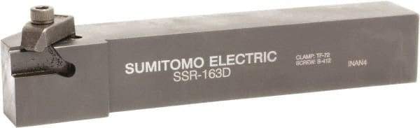 Sumitomo - SS, External, Right Hand, 0.21" Max Depth of Cut, Indexable Grooving Tool Holder - SG 2L Insert Compatibility, 3/4" Shank Height, 3/4" Shank Width, 4-1/2" OAL - Americas Industrial Supply