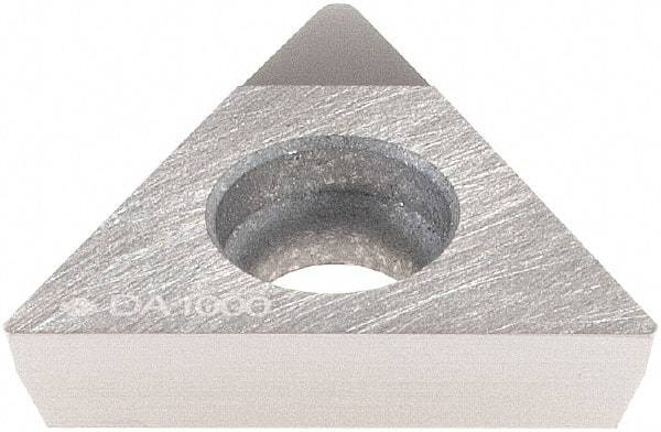 Sumitomo - NF-TPGA21.51 Grade DA1000 Polycrystalline Diamond (PCD) Turning Insert - 60° Triangle, 1/4" Inscr Circle, 3/32" Thick, 1/64" Corner Radius - Americas Industrial Supply