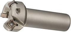 Sumitomo - 45° Lead Angle, 2.567" Max Cut Diam, 2" Min Cut Diam, Indexable Chamfer and Angle End Mill - 4 Inserts, ONMT, SNMT, XNET Insert Style, 3.97" Overall Length, Through Coolant, Straight Shank - Americas Industrial Supply