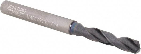 Sumitomo - 5.18mm 135° Solid Carbide Screw Machine Drill Bit - TiAlCr/TiSi Finish, 0.9843" Flute Length, 2.5591" OAL - Americas Industrial Supply