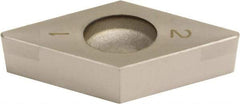 Sumitomo - 2NC-DCGA32.52 Grade BNC200 PCBN Turning Insert - TiN Finish, 55° Diamond, 3/8" Inscr Circle, 5/32" Thick, 1/32" Corner Radius - Americas Industrial Supply