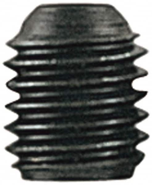 Value Collection - 7/16-14 UNC, 7/16" OAL, Cup Point Set Screw - Alloy Steel, 7/32" Key - Americas Industrial Supply