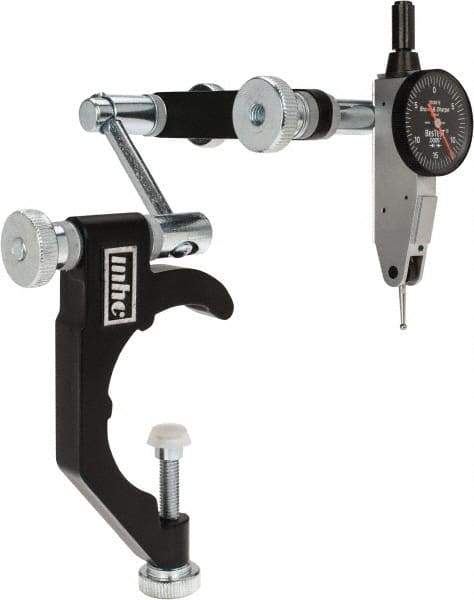 TESA Brown & Sharpe - 0.0005" Graduation, 0.03" Max Meas, 0-15-0 Dial Reading, Indicator & Base Kit - 2-1/2" Base Length x 3/8" Base Diam, 1" Dial Diam - Americas Industrial Supply