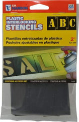 C.H. Hanson - 2 Inch Characters, PVC Plastic Stencil Set - 46 Pieces - Americas Industrial Supply