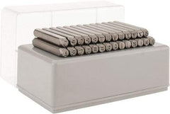 C.H. Hanson - 27 Piece, 3/16" Character Steel Stamp Set - Letters, Standard - Americas Industrial Supply