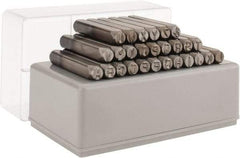 C.H. Hanson - 27 Piece, 1/4" Character Steel Stamp Set - Letters, Standard - Americas Industrial Supply