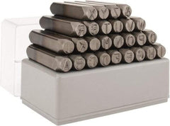 C.H. Hanson - 27 Piece, 3/8" Character Steel Stamp Set - Letters, Heavy Duty - Americas Industrial Supply