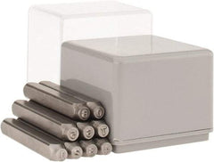 C.H. Hanson - 9 Piece, 1/16" Character Steel Stamp Set - Figures, Heavy Duty - Americas Industrial Supply