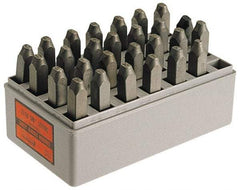 C.H. Hanson - 27 Piece, 1/8" Character Steel Stamp Set - Letters, Reverse - Americas Industrial Supply