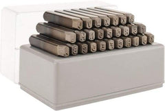 C.H. Hanson - 27 Piece, 3/16" Character Steel Stamp Set - Letters, Low Stress Round Face Full - Americas Industrial Supply