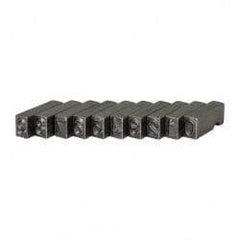 C.H. Hanson - 10 Piece, 1/4 Inch Character, Steel Type Set - 8 Character Capacity, 0-9 Content - Americas Industrial Supply