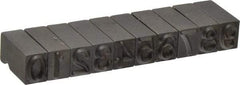C.H. Hanson - 10 Piece, 3/8 Inch Character, Steel Type Set - No Character Capacity, 0-9 Content - Americas Industrial Supply