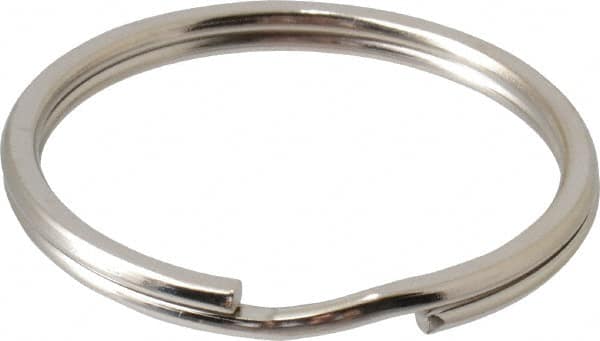 C.H. Hanson - 1-1/2" ID, 39mm OD, 4mm Thick, Split Ring - Carbon Spring Steel, Nickel Plated Finish - Americas Industrial Supply