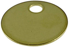 C.H. Hanson - 1-1/4 Inch Diameter, Round, Brass Blank Metal Tag - Blank Metal Check - Americas Industrial Supply