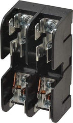 Ferraz Shawmut - 2 Pole, 10 to 14 AWG, 600 VAC/VDC, 30 Amp, DIN Rail Mount, Screw Mount Fuse Block - 13/32 Inch Diameter x 1-1/2 Inch Fuse Length, 3.04 Inch Long x 1.6 Inch Wide x 1.31 Inch High Block - Americas Industrial Supply