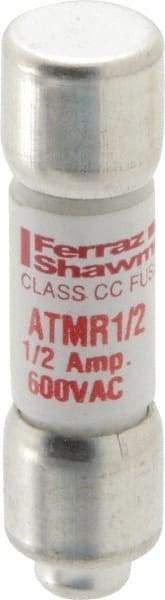 Ferraz Shawmut - 600 VAC/VDC, 0.5 Amp, Fast-Acting General Purpose Fuse - Clip Mount, 1-1/2" OAL, 100 at DC, 200 at AC kA Rating, 13/32" Diam - Americas Industrial Supply