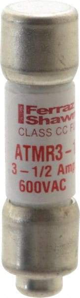 Ferraz Shawmut - 600 VAC/VDC, 3.5 Amp, Fast-Acting General Purpose Fuse - Clip Mount, 1-1/2" OAL, 100 at DC, 200 at AC kA Rating, 13/32" Diam - Americas Industrial Supply