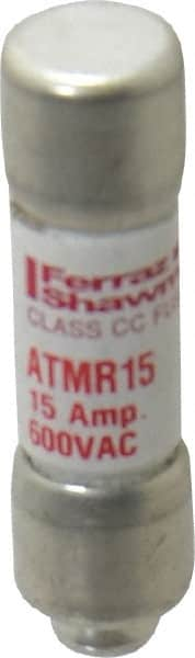 Ferraz Shawmut - 600 VAC/VDC, 15 Amp, Fast-Acting General Purpose Fuse - Clip Mount, 1-1/2" OAL, 100 at DC, 200 at AC kA Rating, 13/32" Diam - Americas Industrial Supply